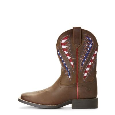 Ariat Western: Quickdraw VentTEK Botas Western Niños - Marrones (JHSUT2756)